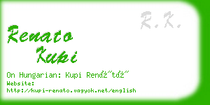 renato kupi business card